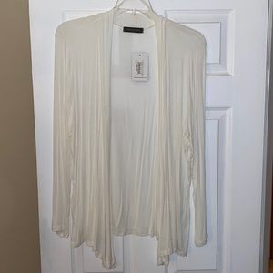 Fashion to Figure Plus Size 3X White Open Lightweight Cardigan